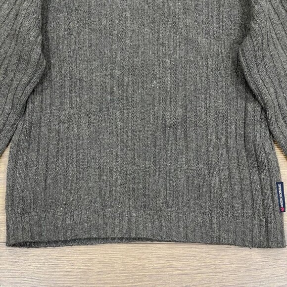 Abercrombie & Fitch Sweater Mens Large Brown Lambswool Blend Muscle Ribbed Knit - Picture 3 of 12
